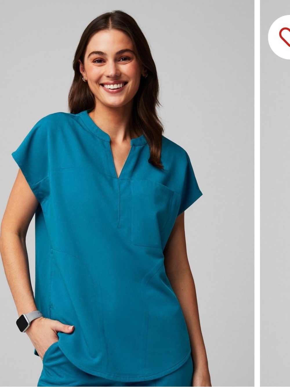 Fabletics carribean blue scrub set